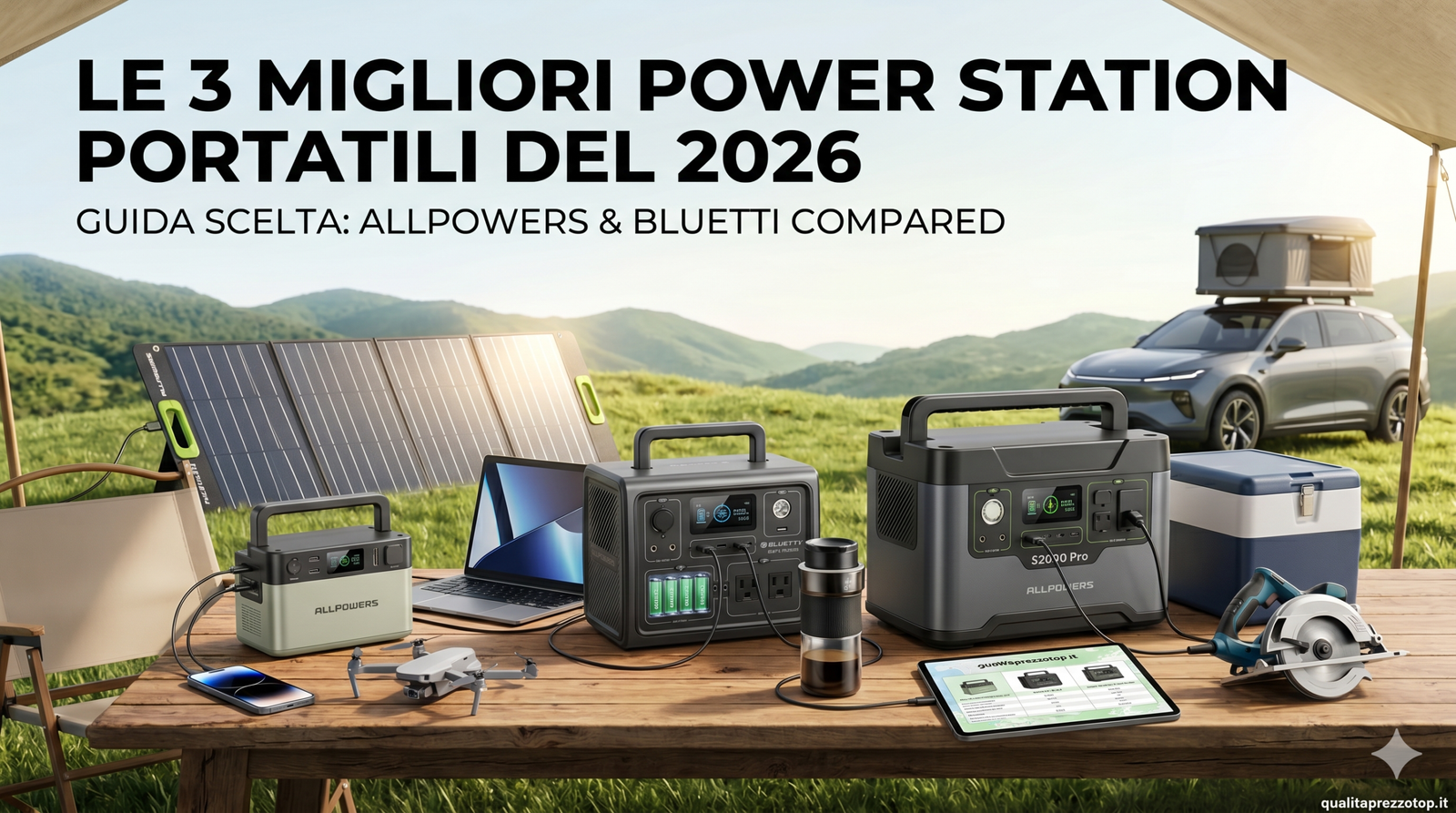 Migliori Power Station Portatili 2026: Recensione ALLPOWERS vs BLUETTI 1 Power station portatili
